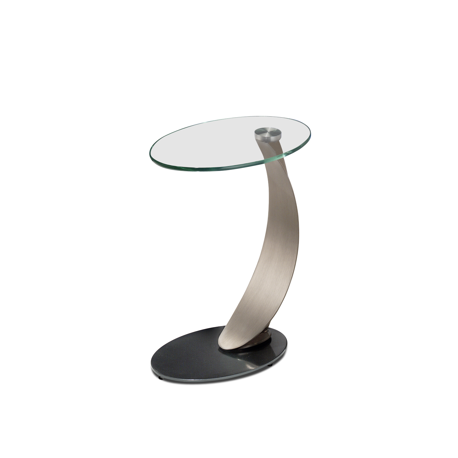 Scoop End Table Image with White Background Front View