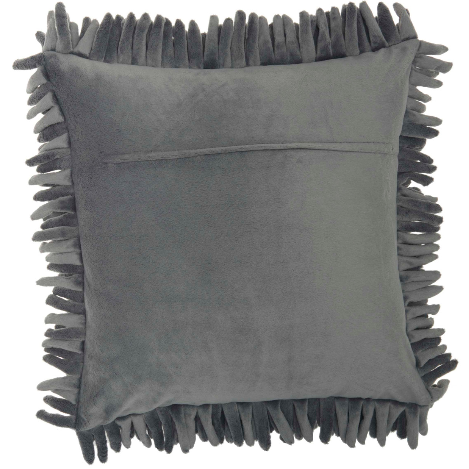 Sofia Dark Grey Accent Pillow Back Side Image with Hidden Zipper