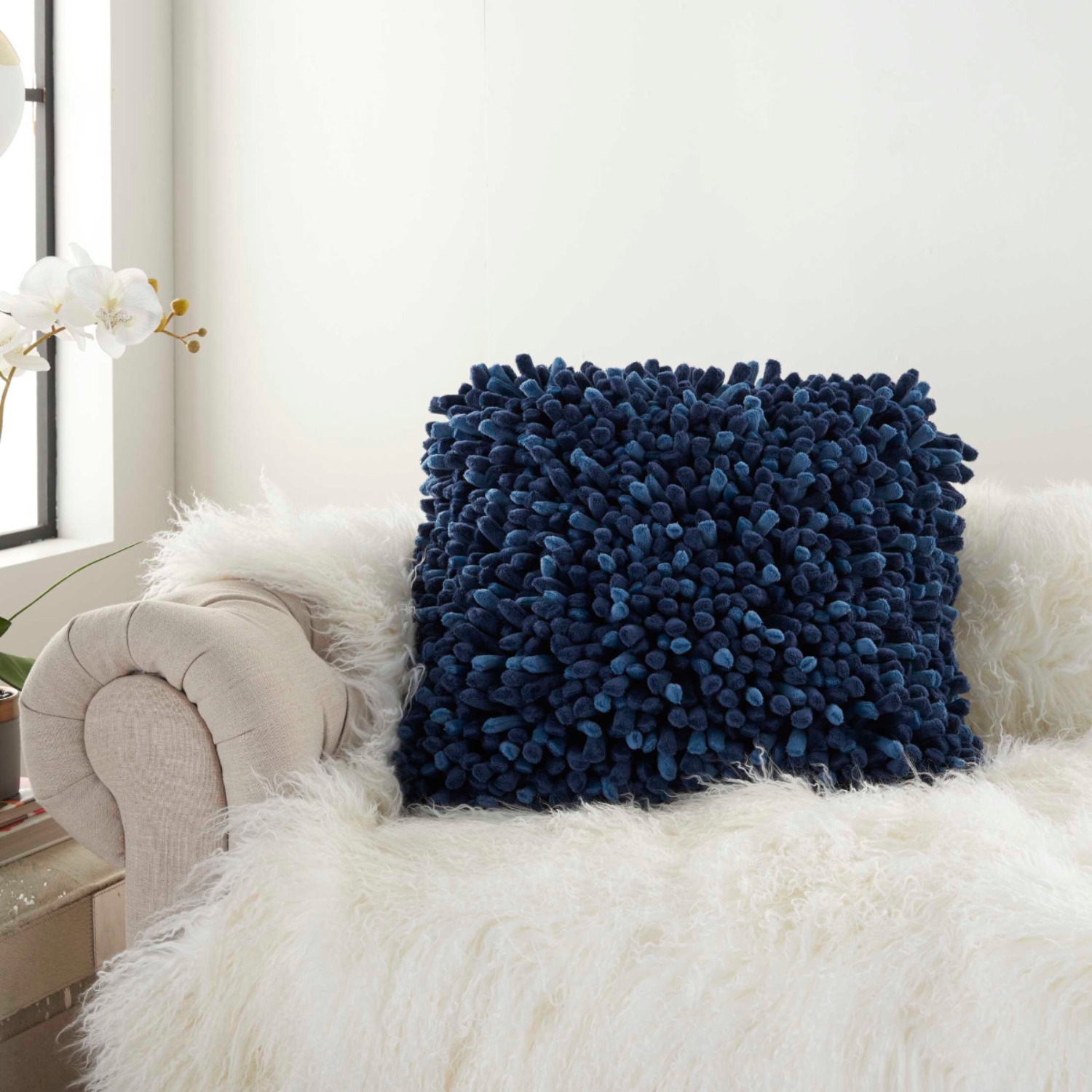 Sofia Accent Pillow Navy Lifestyle Image