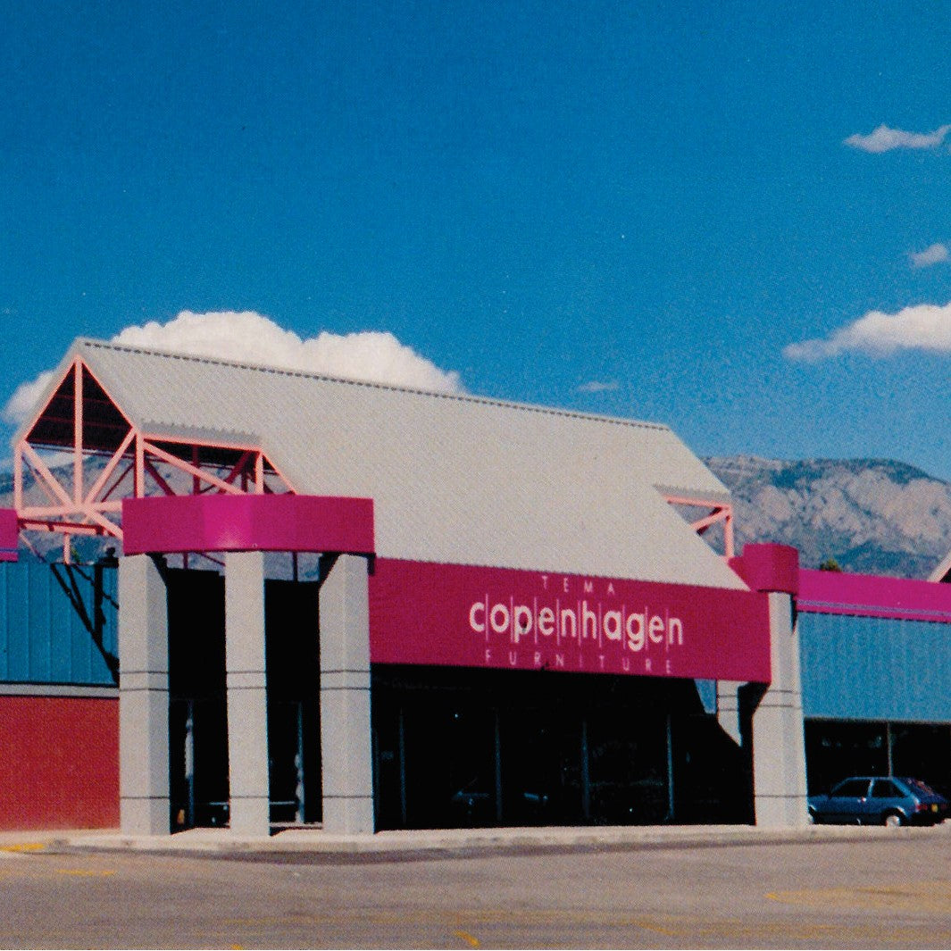 A store front shot in 1988 of TEMA Copenhagen what is now TEMA furniture.