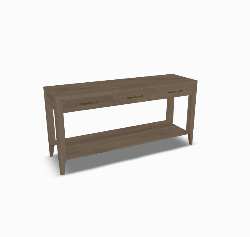 Toulon Console Table in Oak Wood & Sand Staind