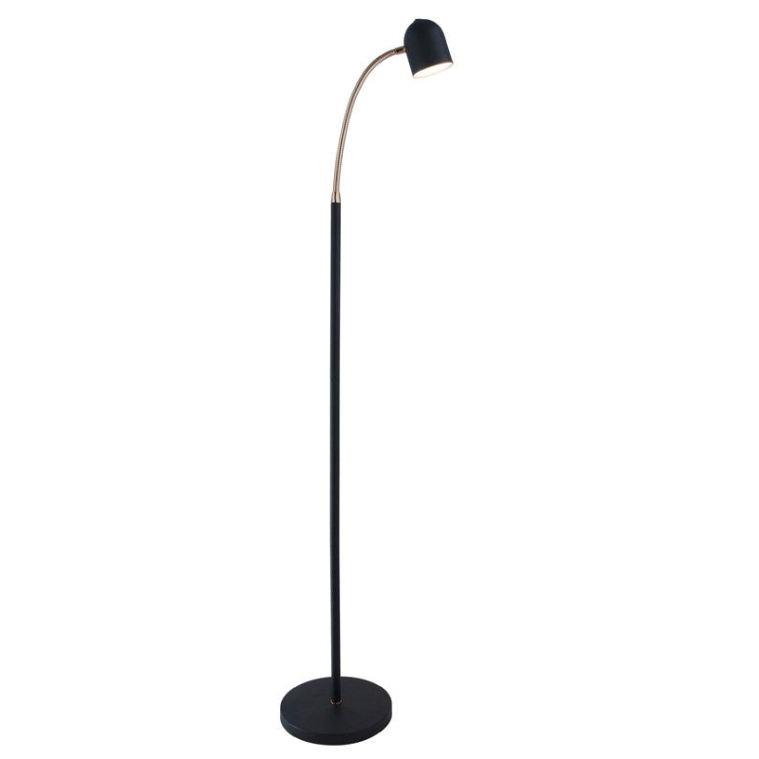 Tiara Floor Lamp Color Option Black with Gold Accents