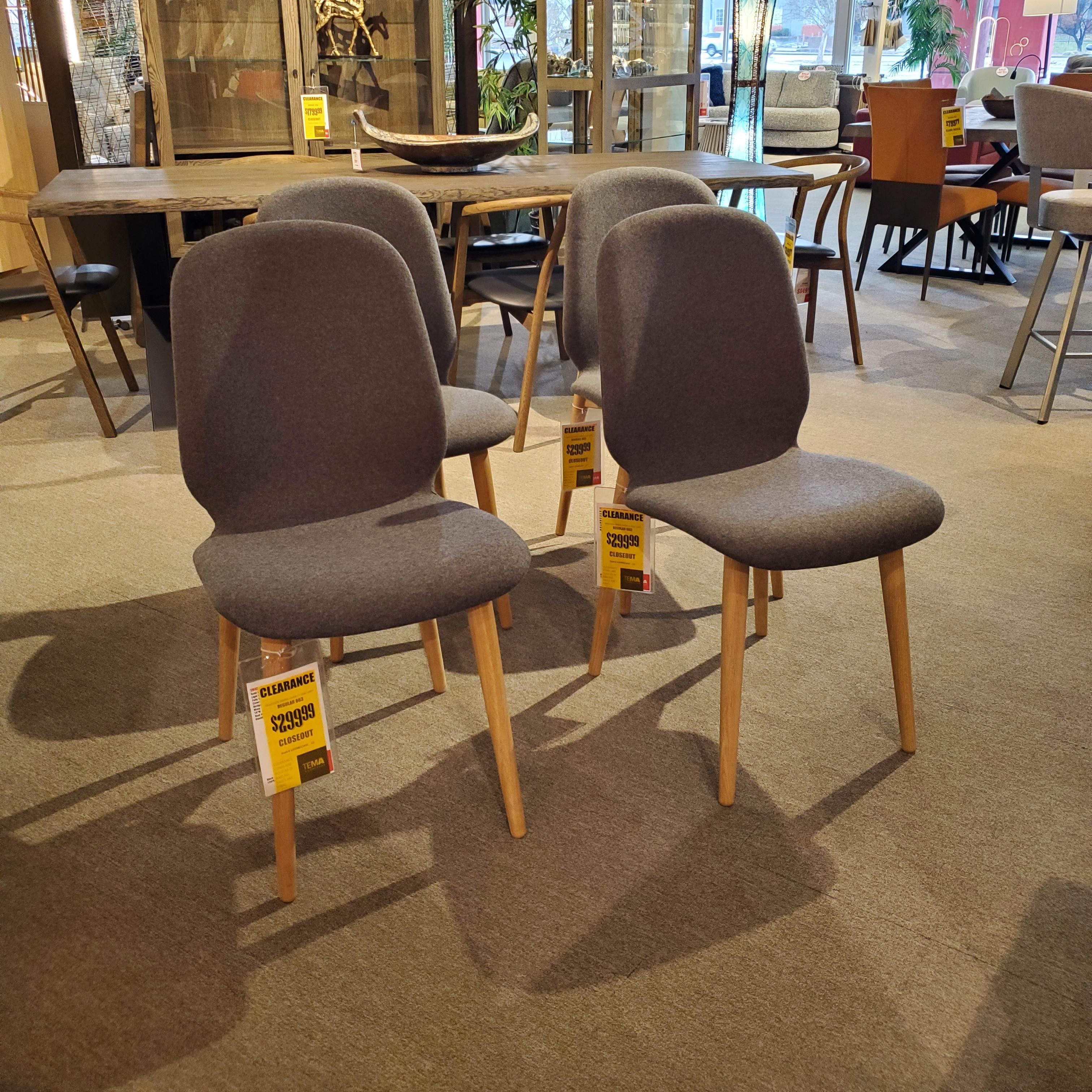 Tradition Dining Chair Set of 4 Front View in Showroom