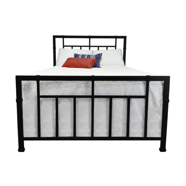 Travis Queen Bed Frame In Black Suede