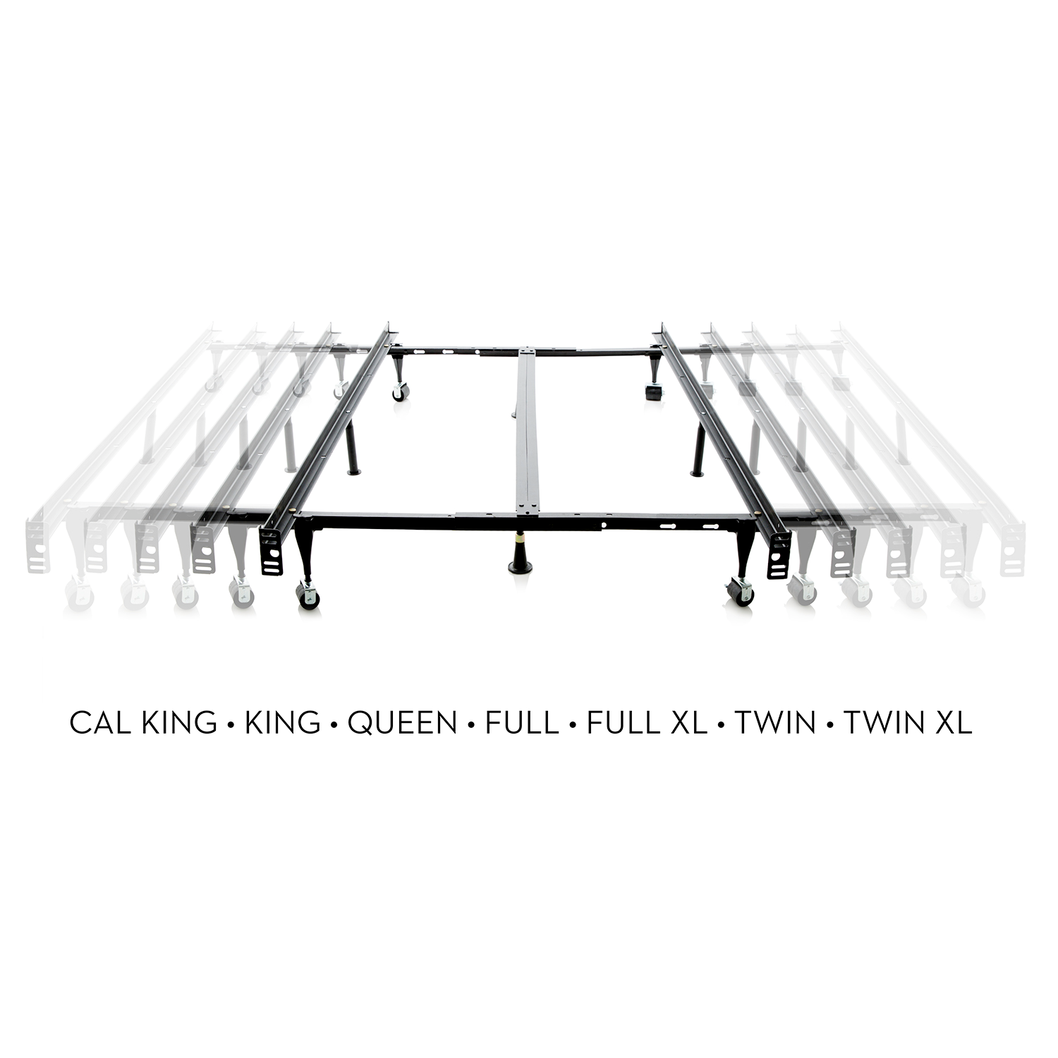 Universal Bed Frame Graphic of Size Adjusting