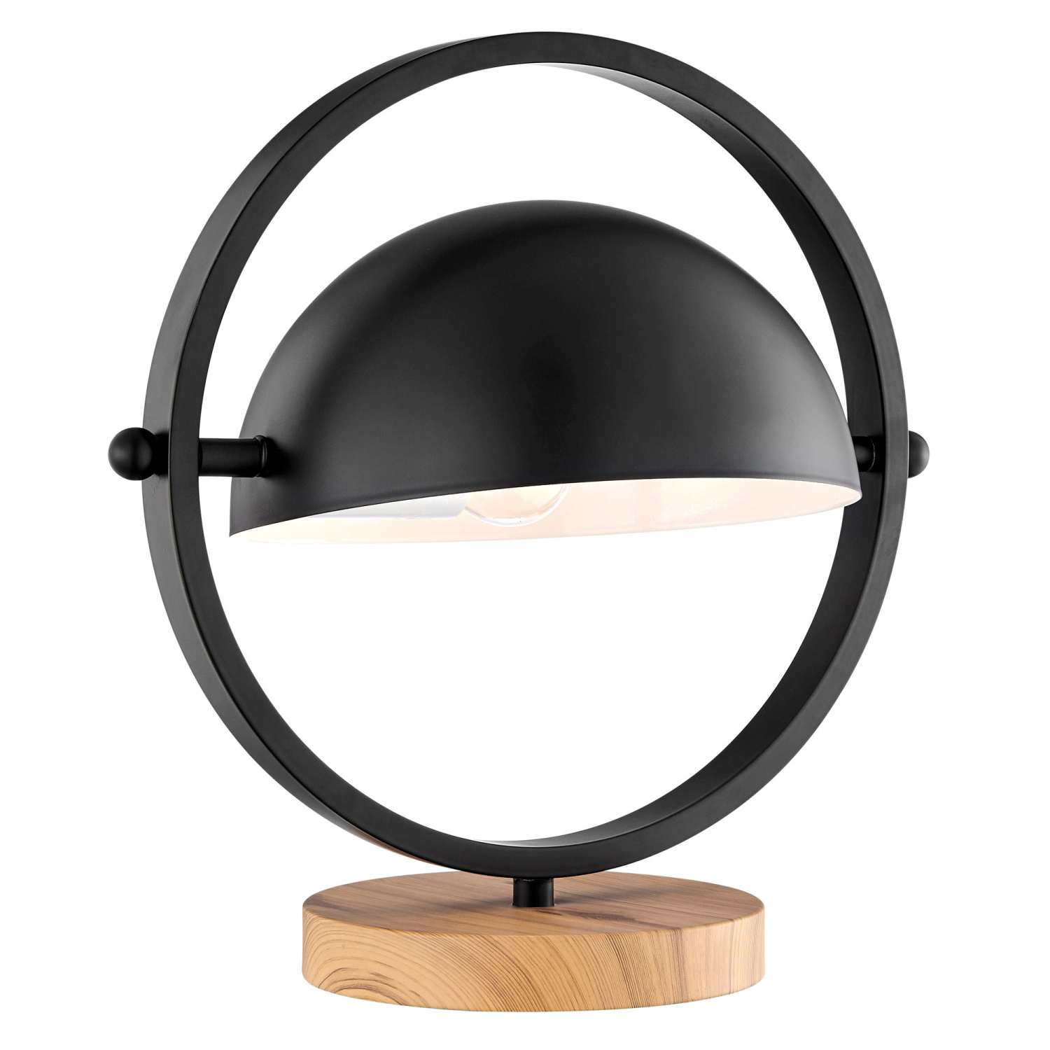 Wanda Desk Lamp Color Option Black with Wooden Base