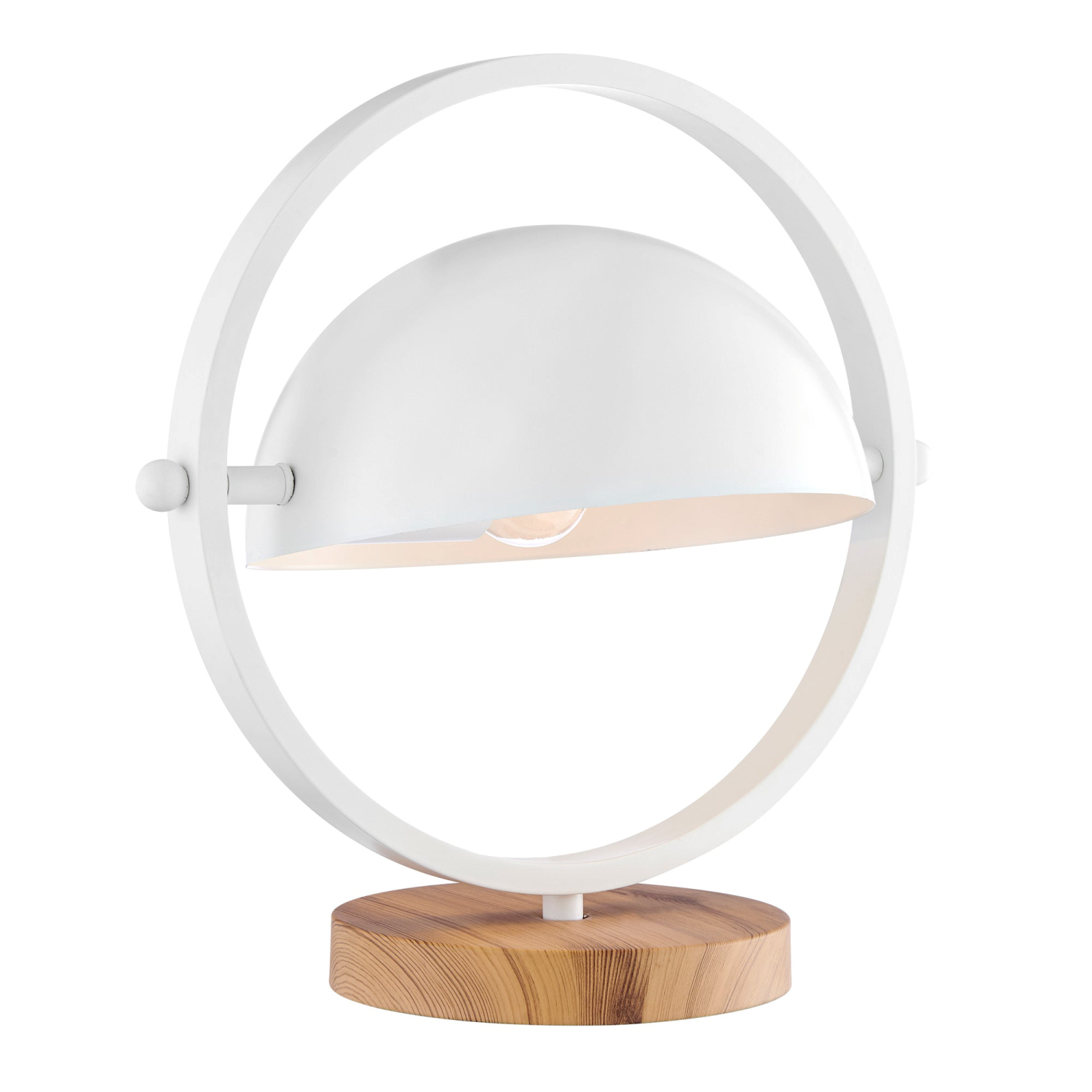 Wanda Desk Lamp Color Option White with Wooden Base
