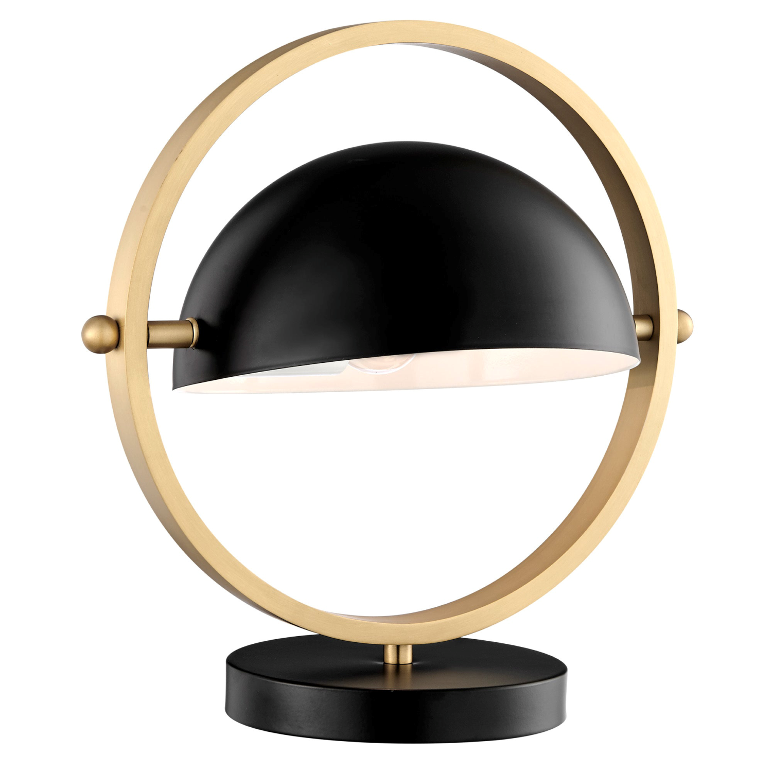 Wanda Desk Lamp Color Option Black with Gold Metal Finishes