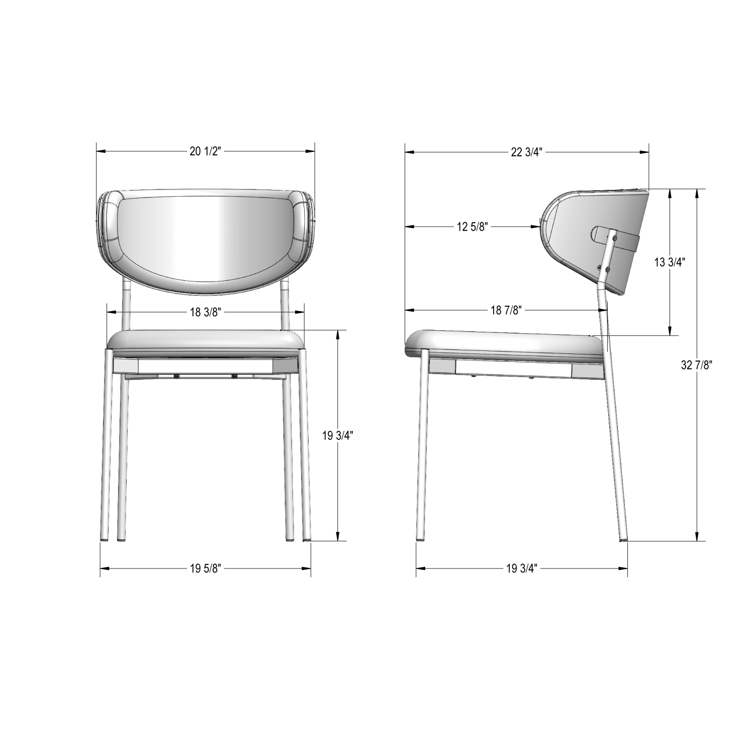 Wyatt Dining Chair Black Coral Coastline