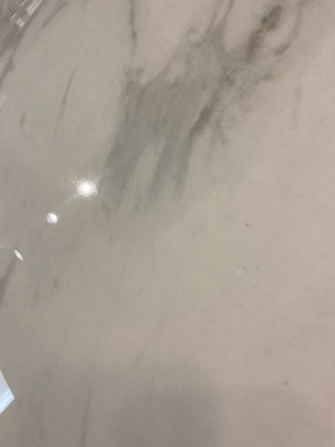 Alana Bar Cart in Chrome & Cala Ceramic Top