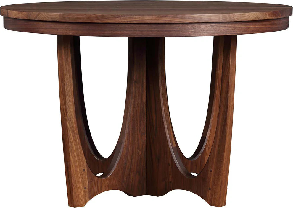 Walnut Grove Round Dinning table with 2 Leave Extention