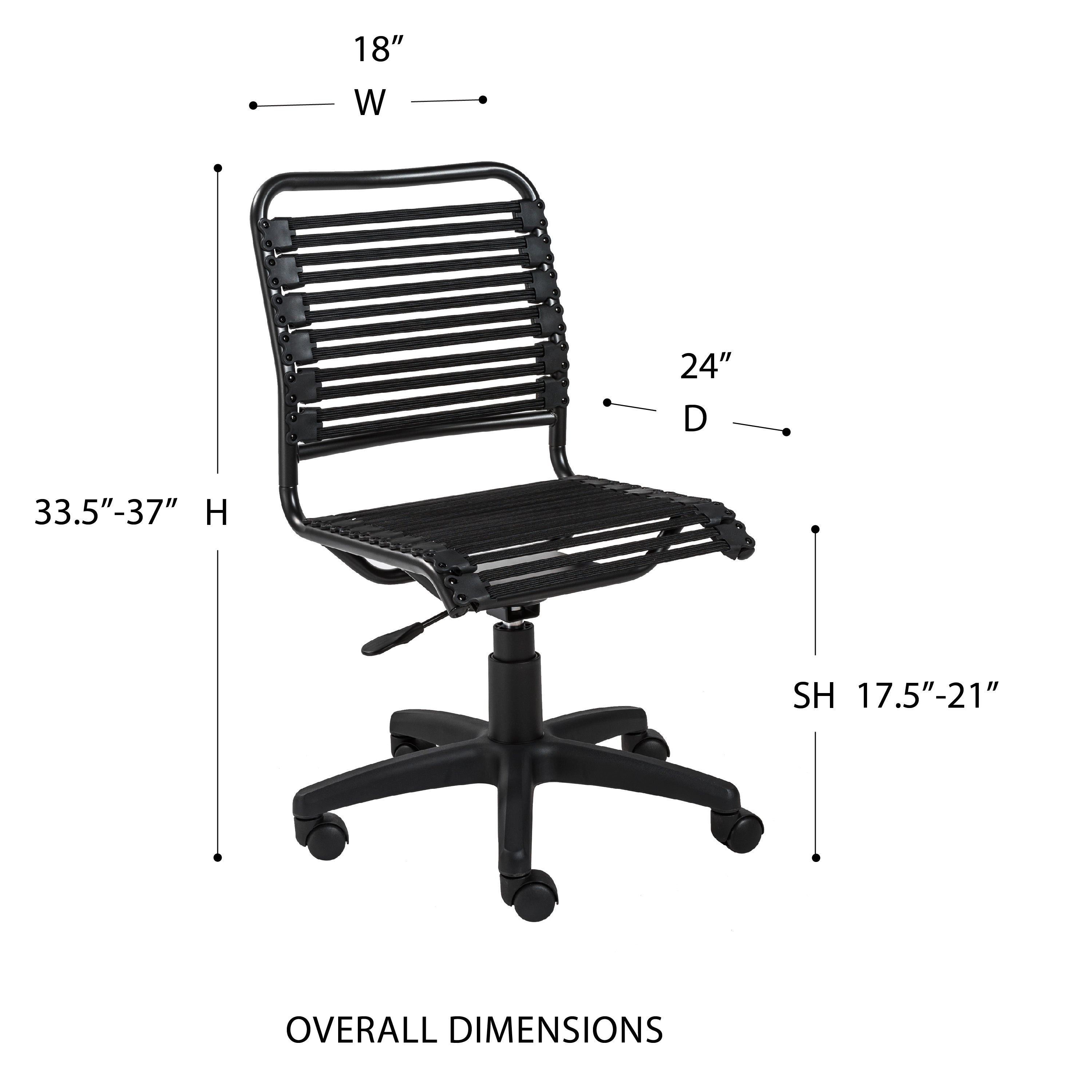 Allison Bungie Flat Low-Back Office Chair