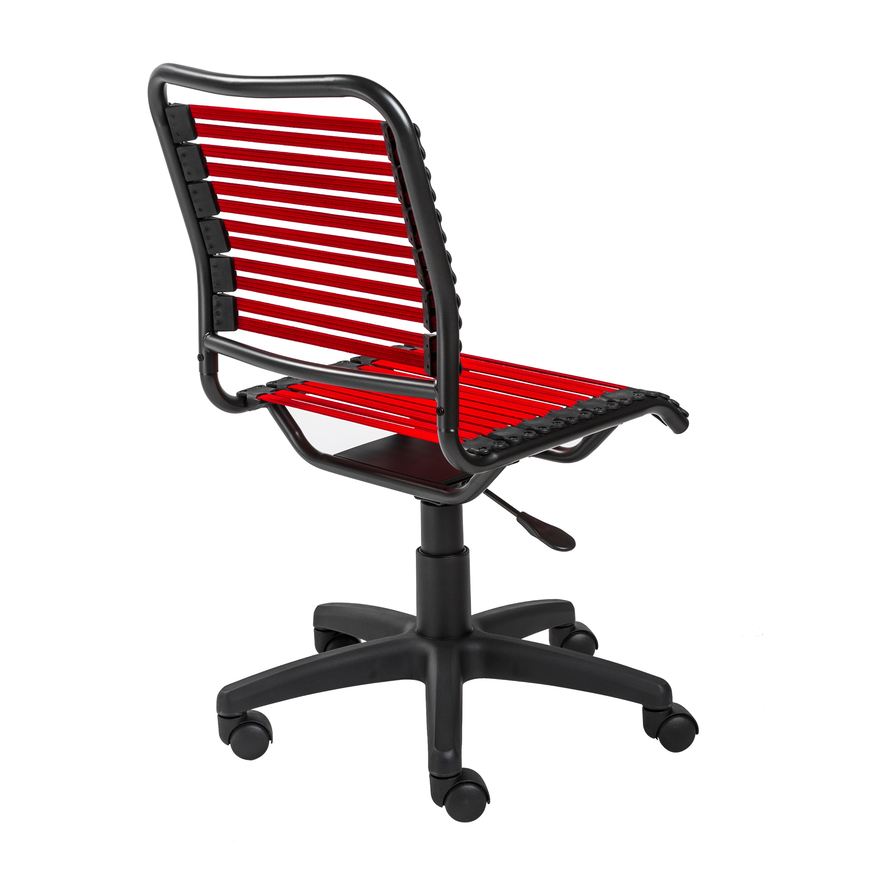 Allison Flat Bungie Low Back Office Chair in Red