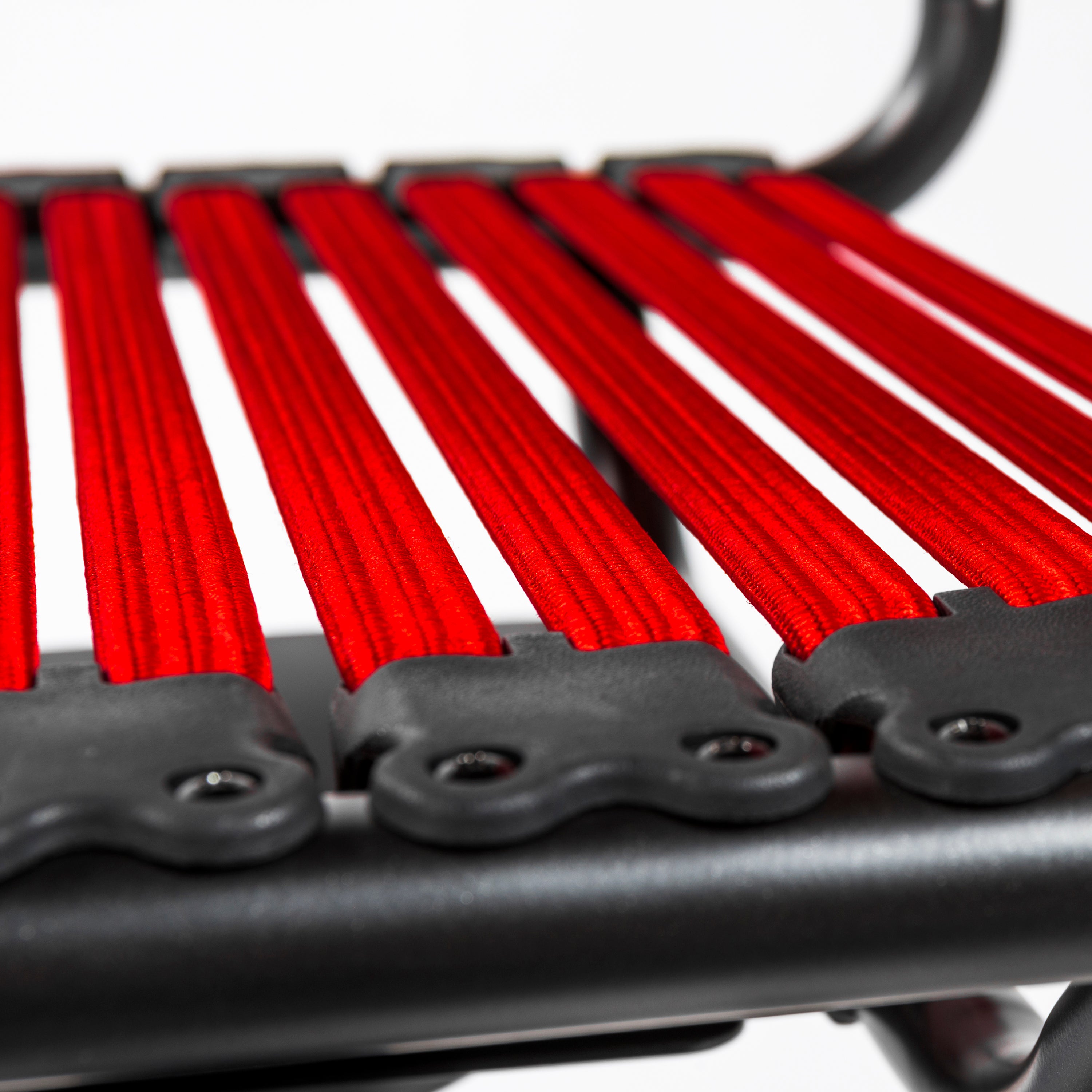 Allison Flat Bungie Low Back Office Chair in Red