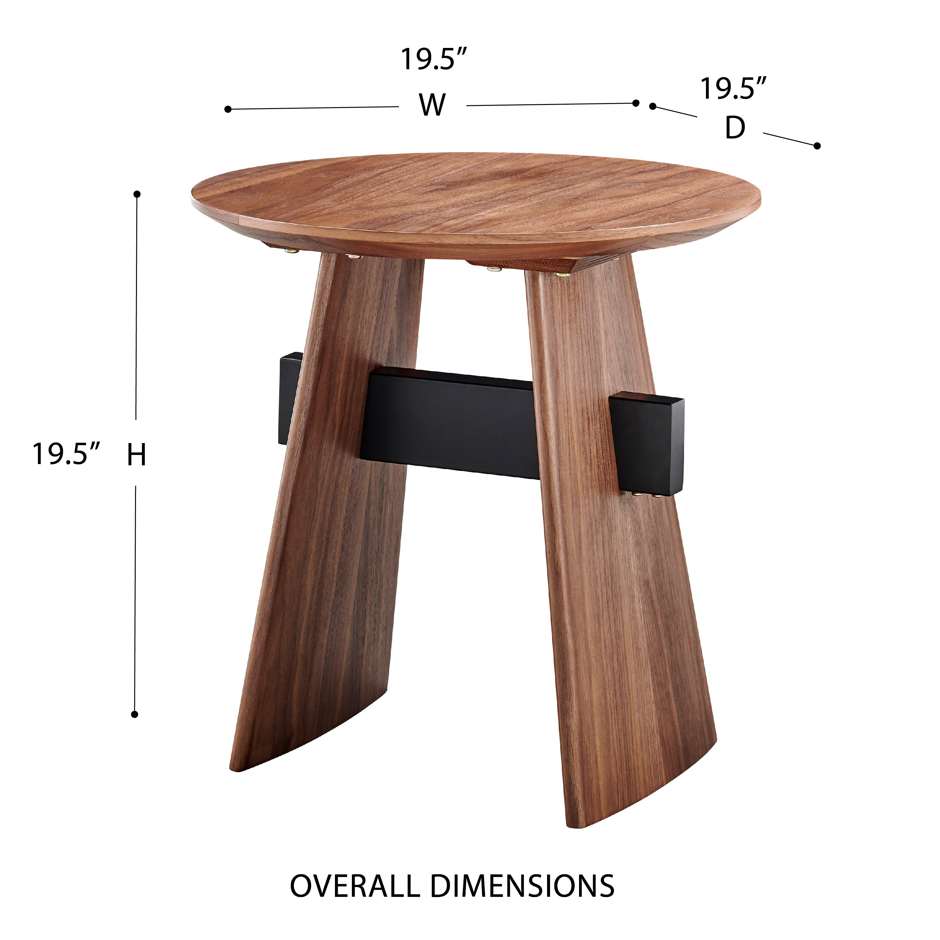 Folke 20" Side Table In Walnut