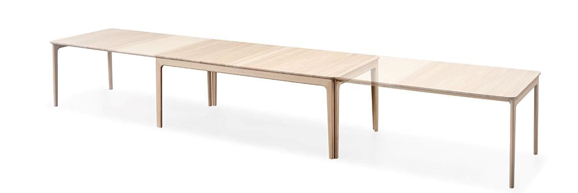 Dining Table 27 with Extension Rails in Walnut Lacquer