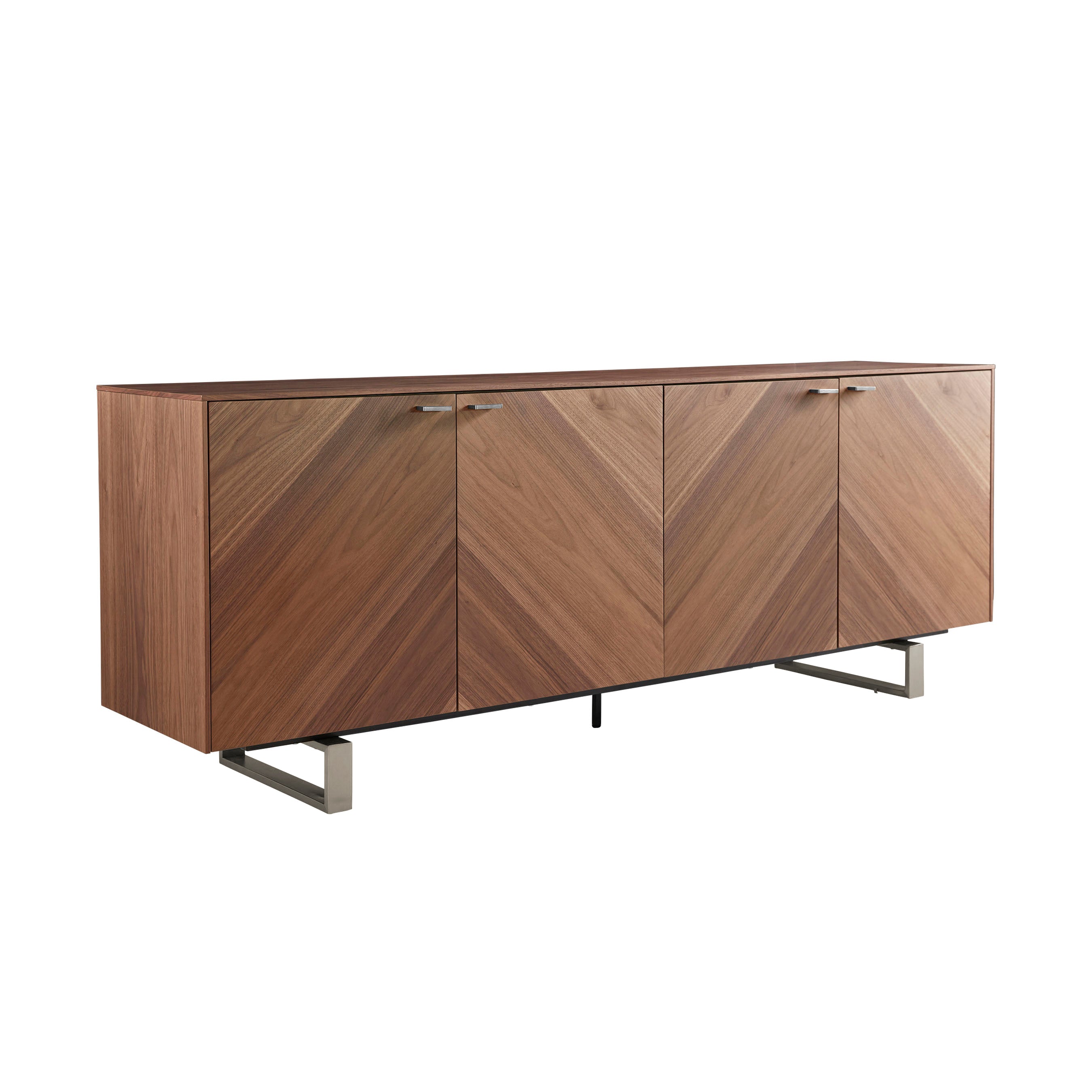 Alvarado 79" Sideboard in Walnut with Steel Legs