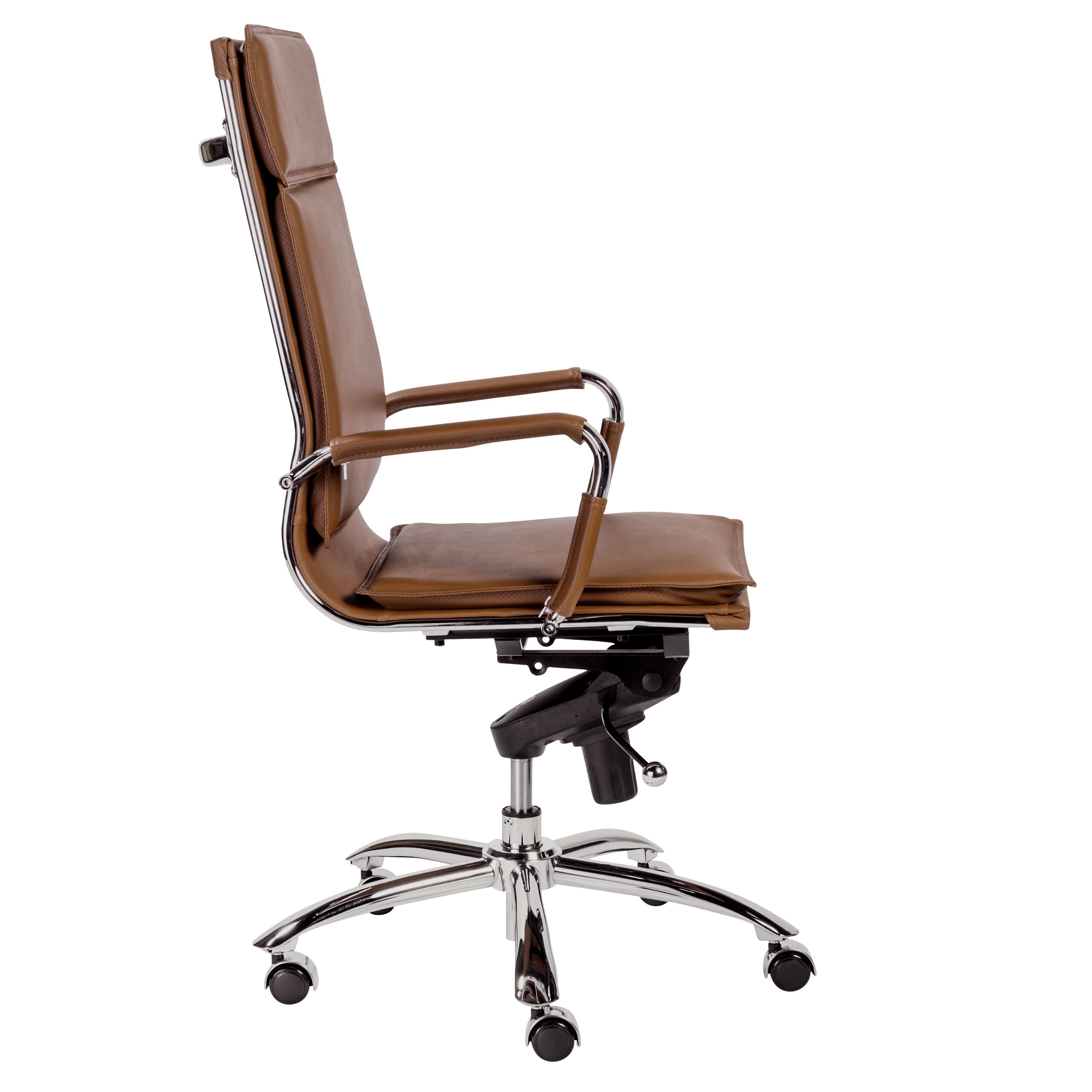 Gunar HI Back Office Chair in Caramel Leather