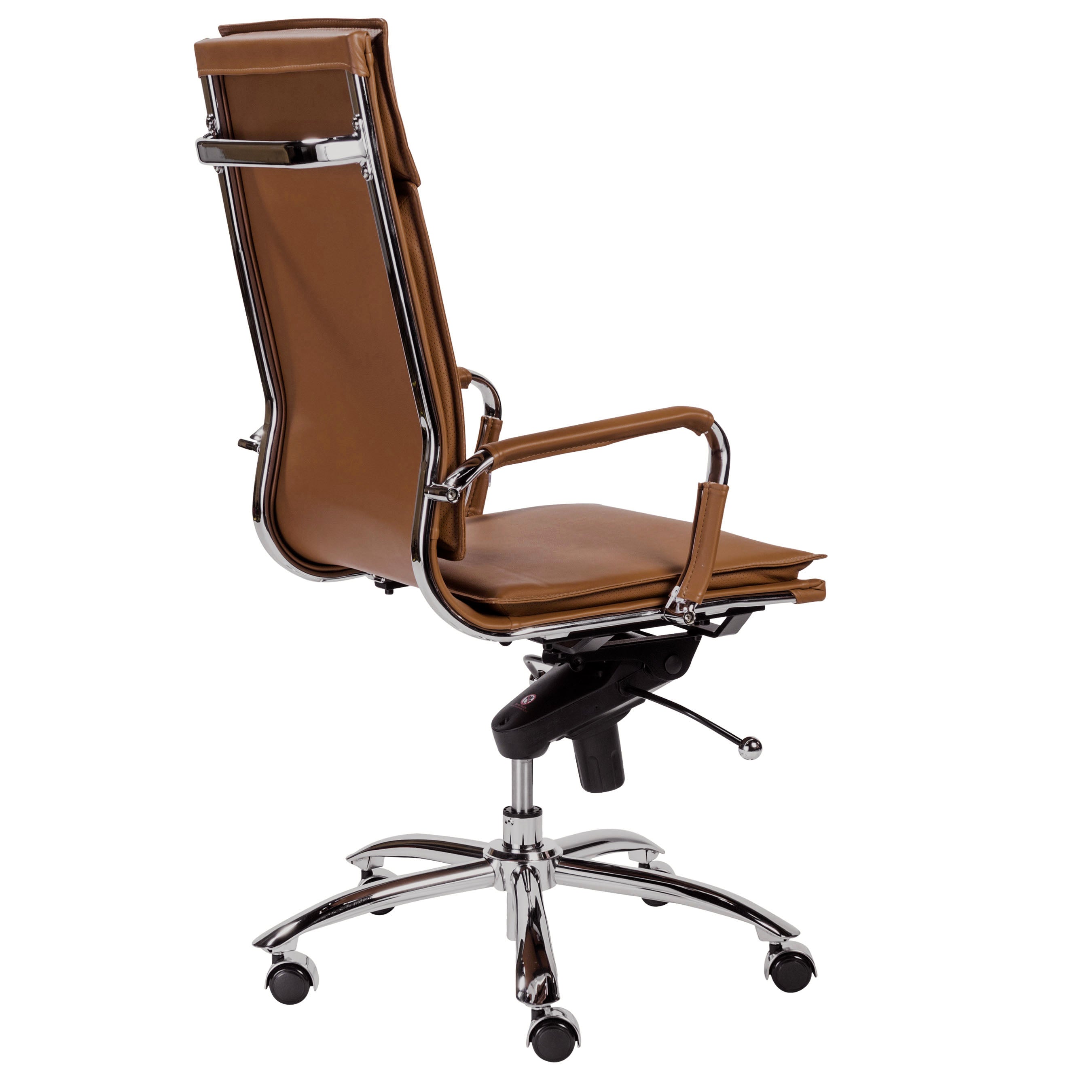 Gunar HI Back Office Chair in Caramel Leather