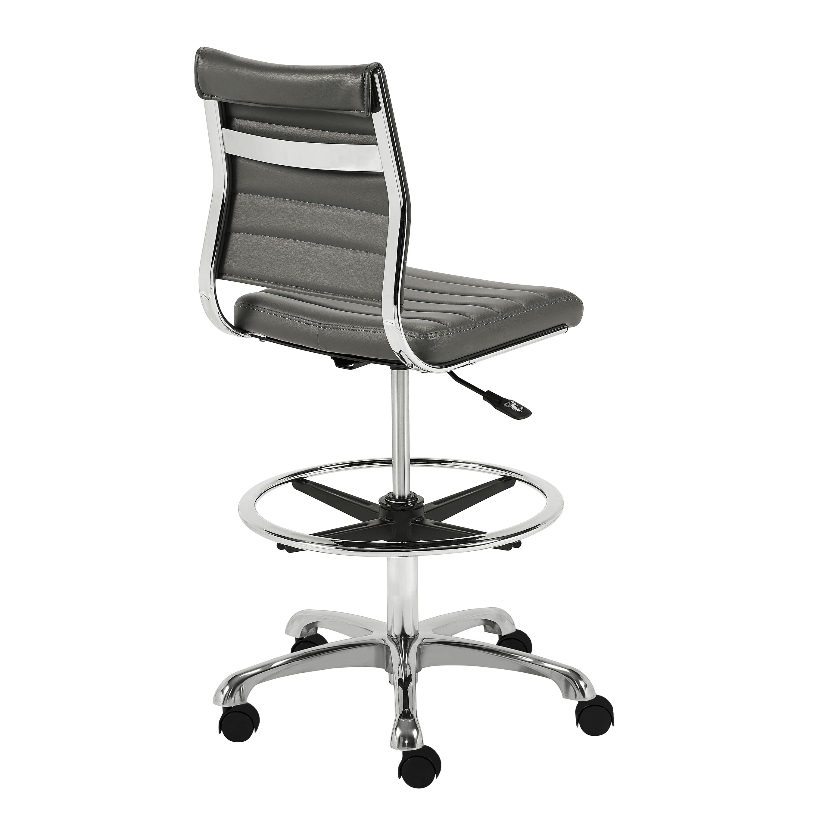 Axel Adjustable Height Drafting Stool in Gray