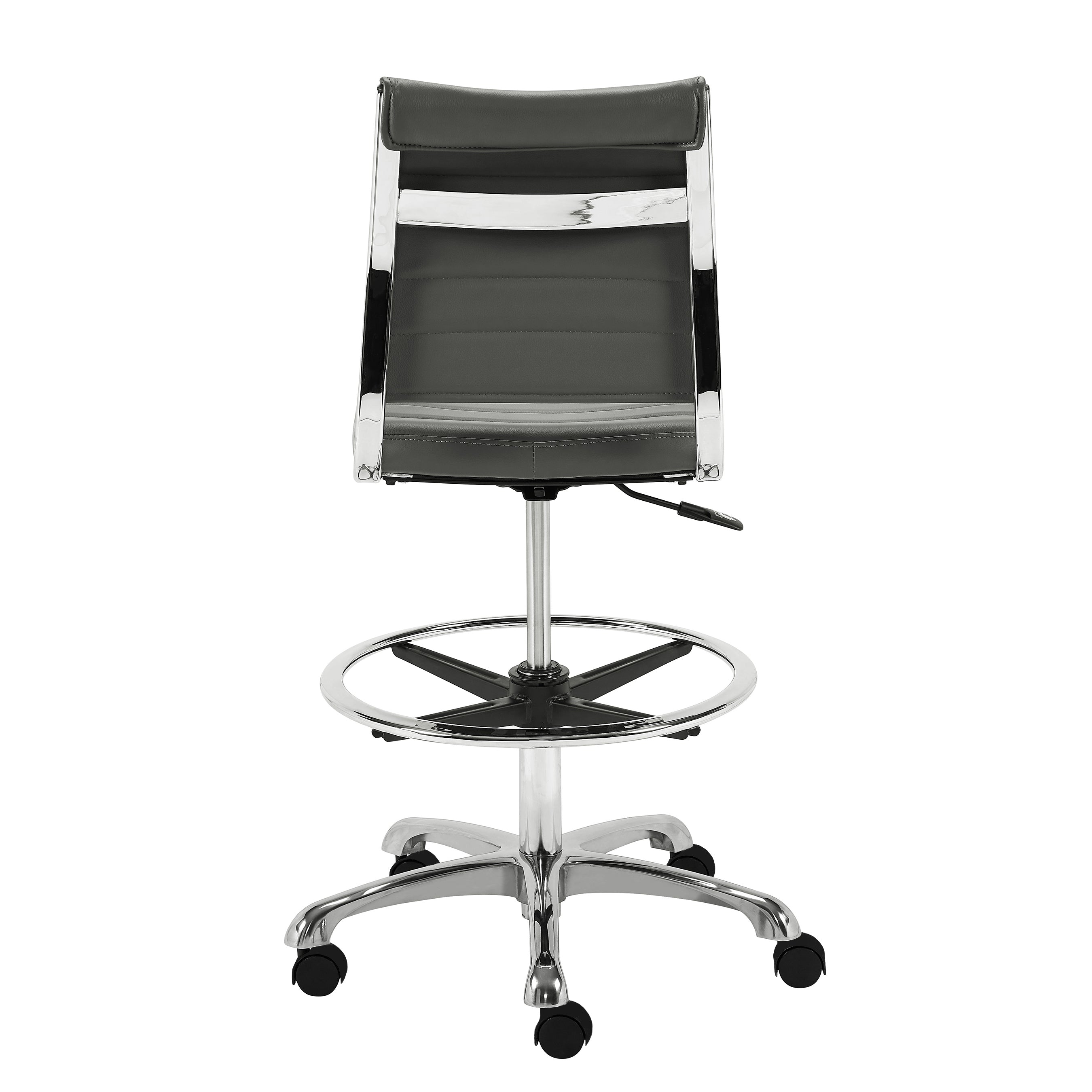 Axel Adjustable Height Drafting Stool in Gray