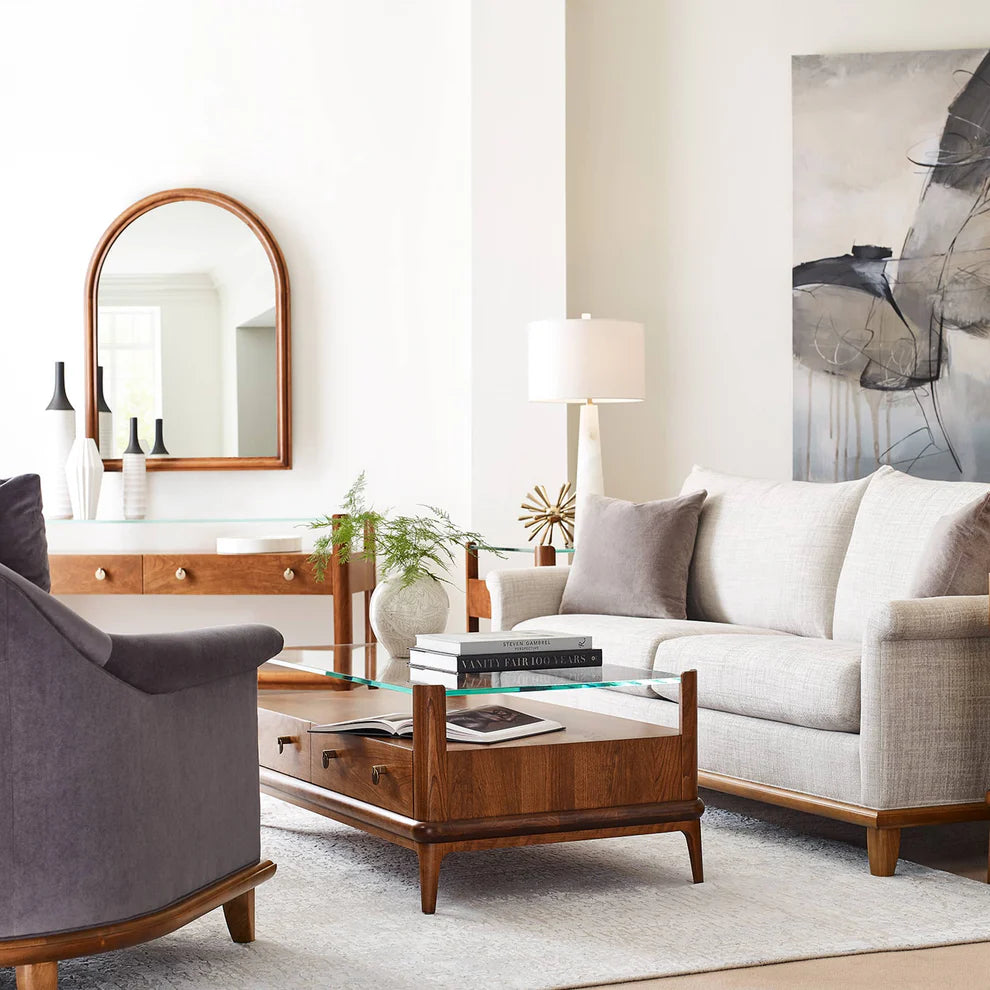 Martine Glass Top Cocktail Table