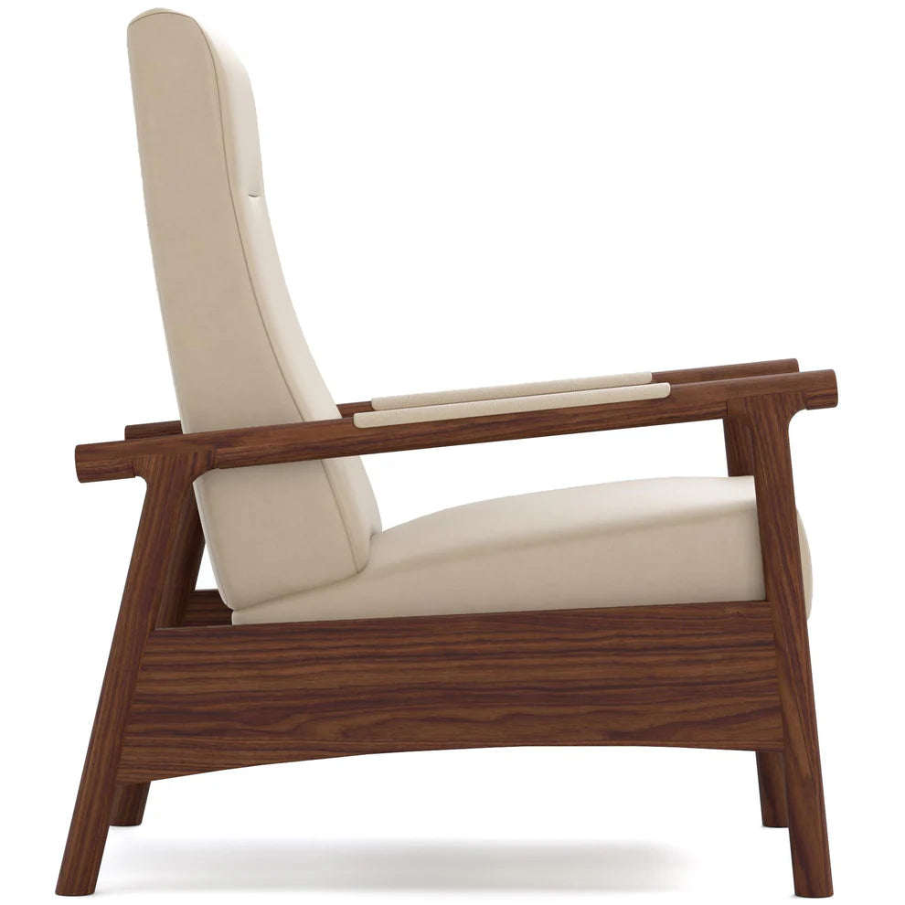Walnut Grove Recliner in Pearl Leather