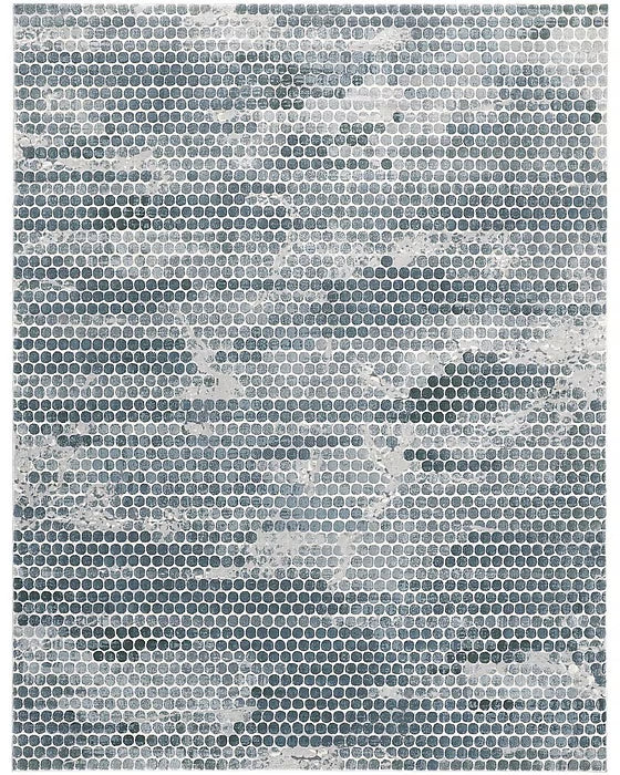 Atwell 8' x 10' Are Rug in Blue & Silver