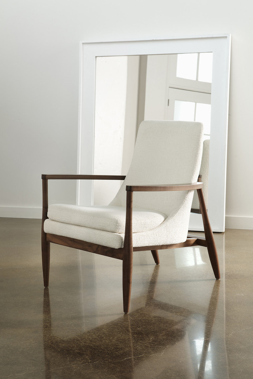 Aaron Chair in Arther Brindle Upholstery  & Mink Arms