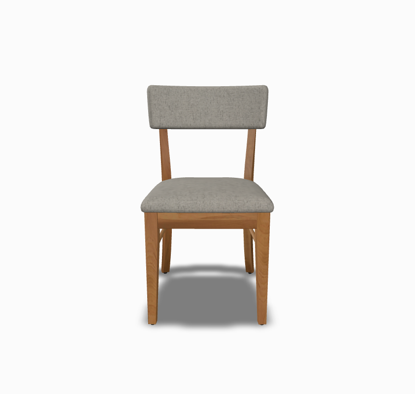 Bella Upholstered Dining Chair in Natural Wood