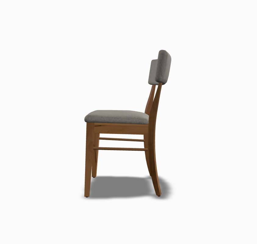 Bella Upholstered Dining Chair in Natural Wood