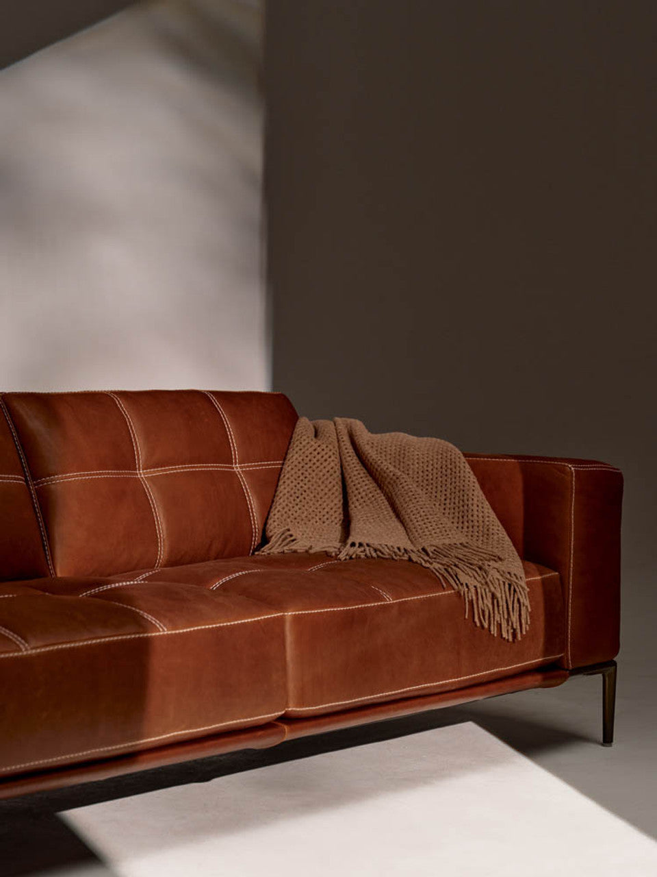 Barcelona Two-Seater Sofa in Mont Blonc Cognac