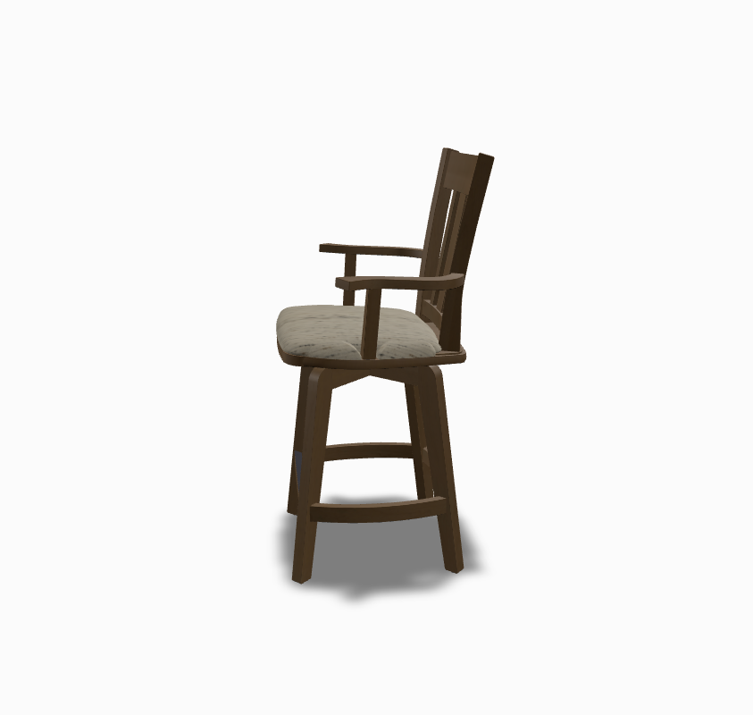 Cleveland 24"H Swivel Stool with Arms Upholstered
