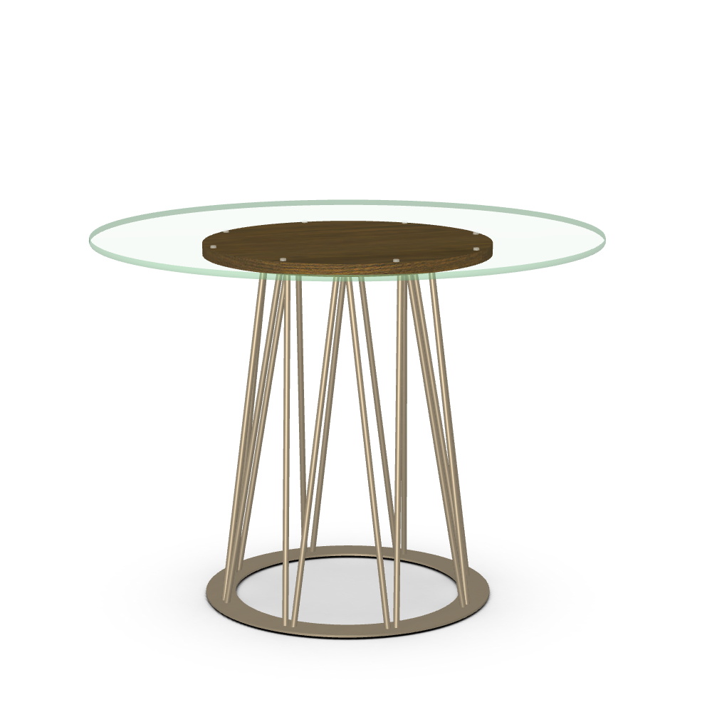 Calypso Dining Table Champagne Clear