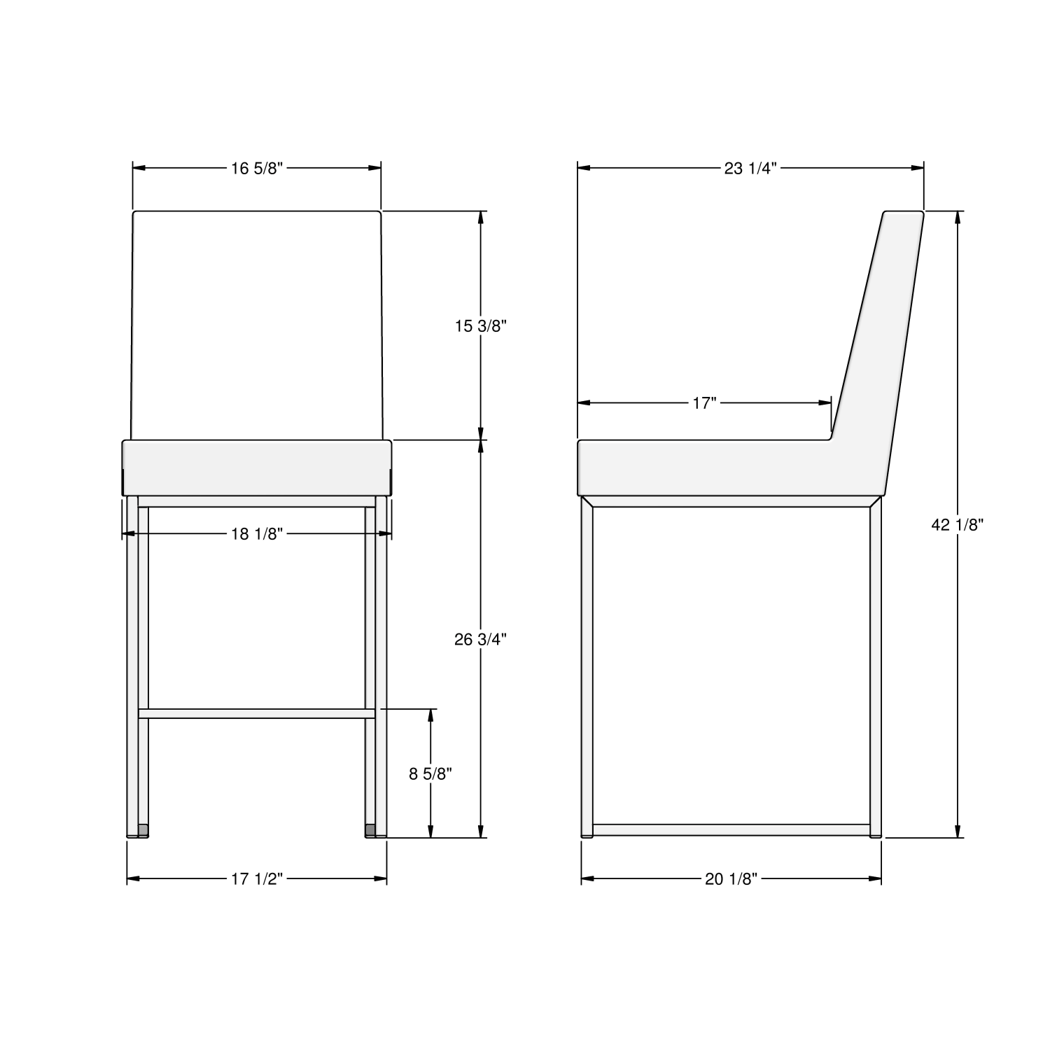 Darlene Counter Stool Titanium Sleet