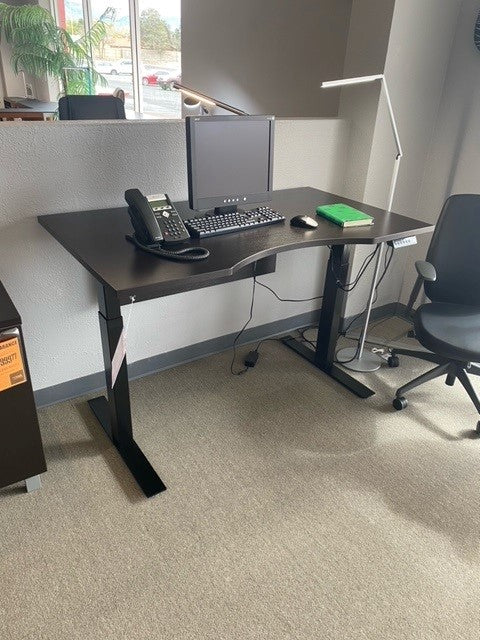 Kalmar 54" Sit-Stand Desk in Espresso