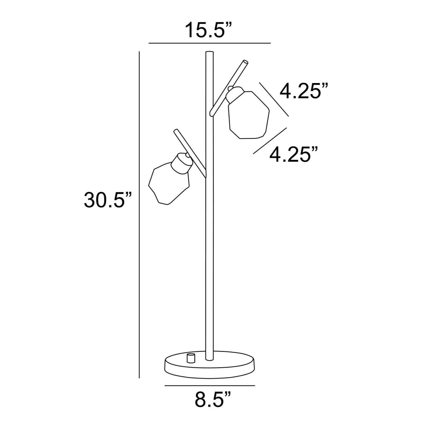 Dodson Table Lamp Measurements