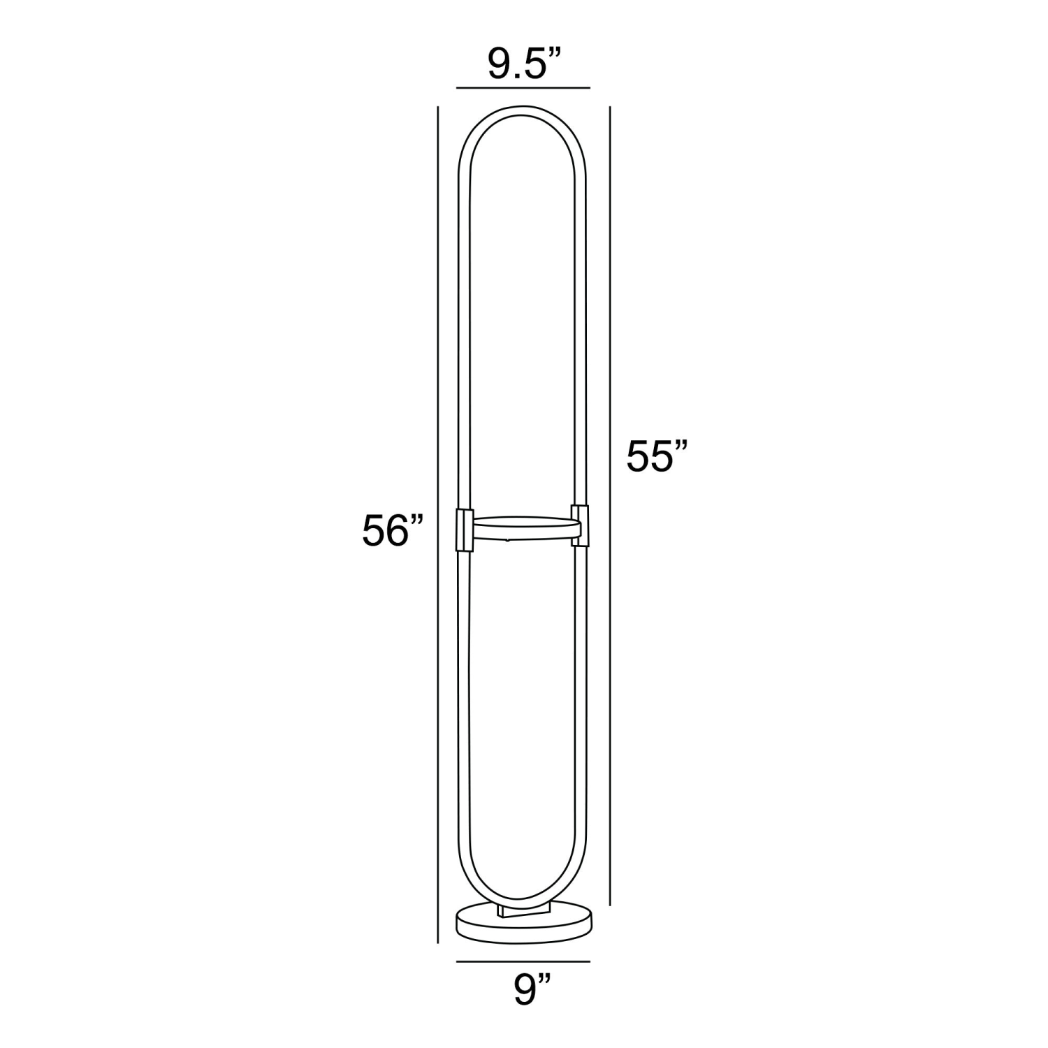 Dysis Floor Lamp Measurements