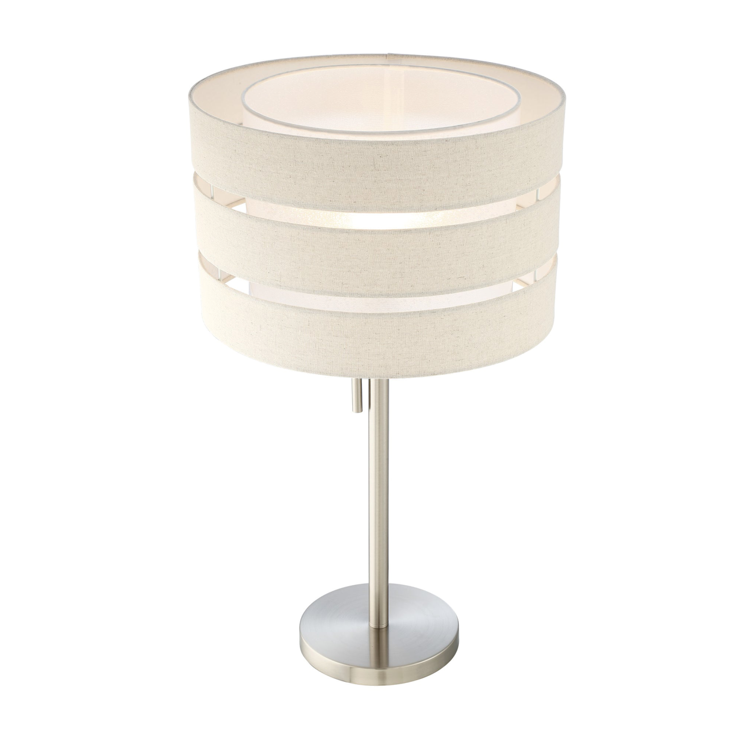 Falan Table Lamp Look from Above to See Double Shade Detail