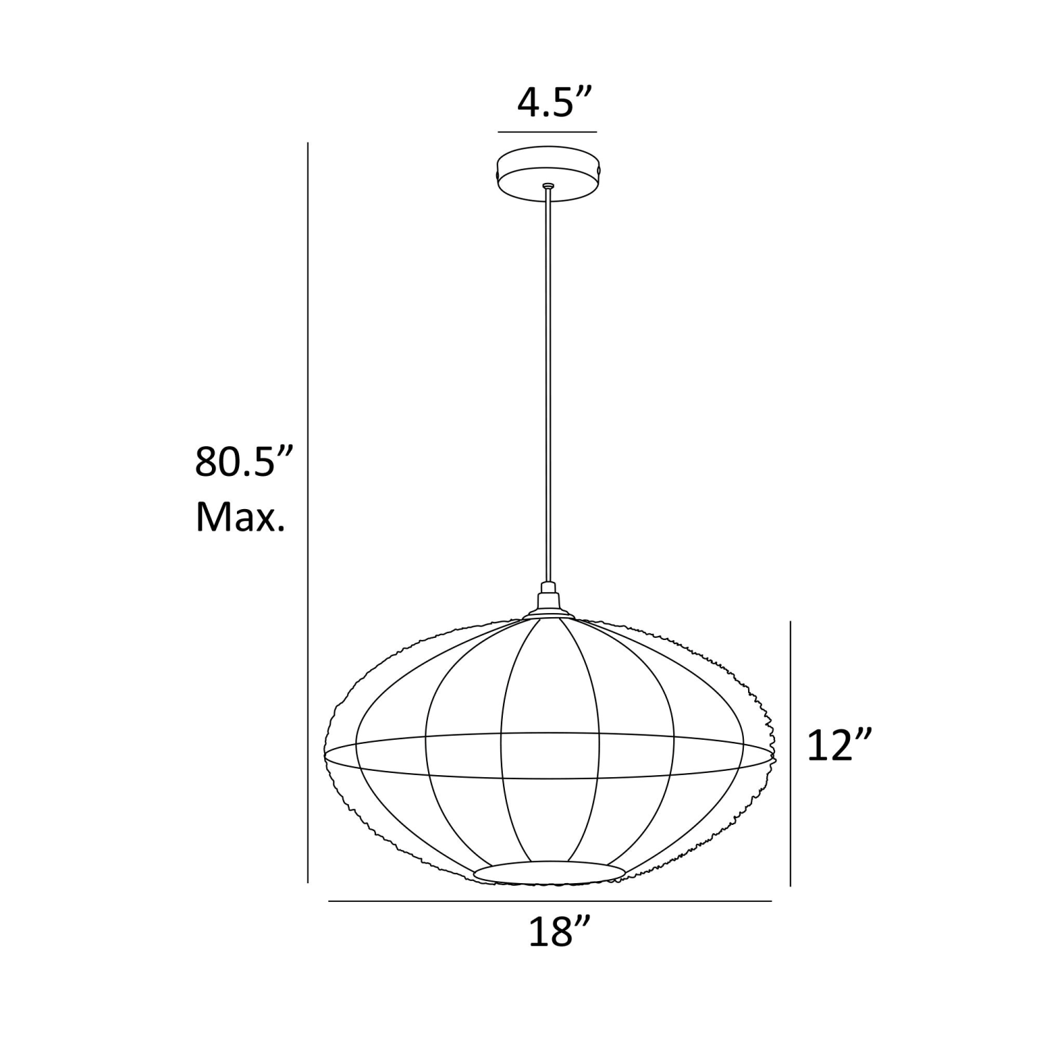 Faviola Pendant Measurements