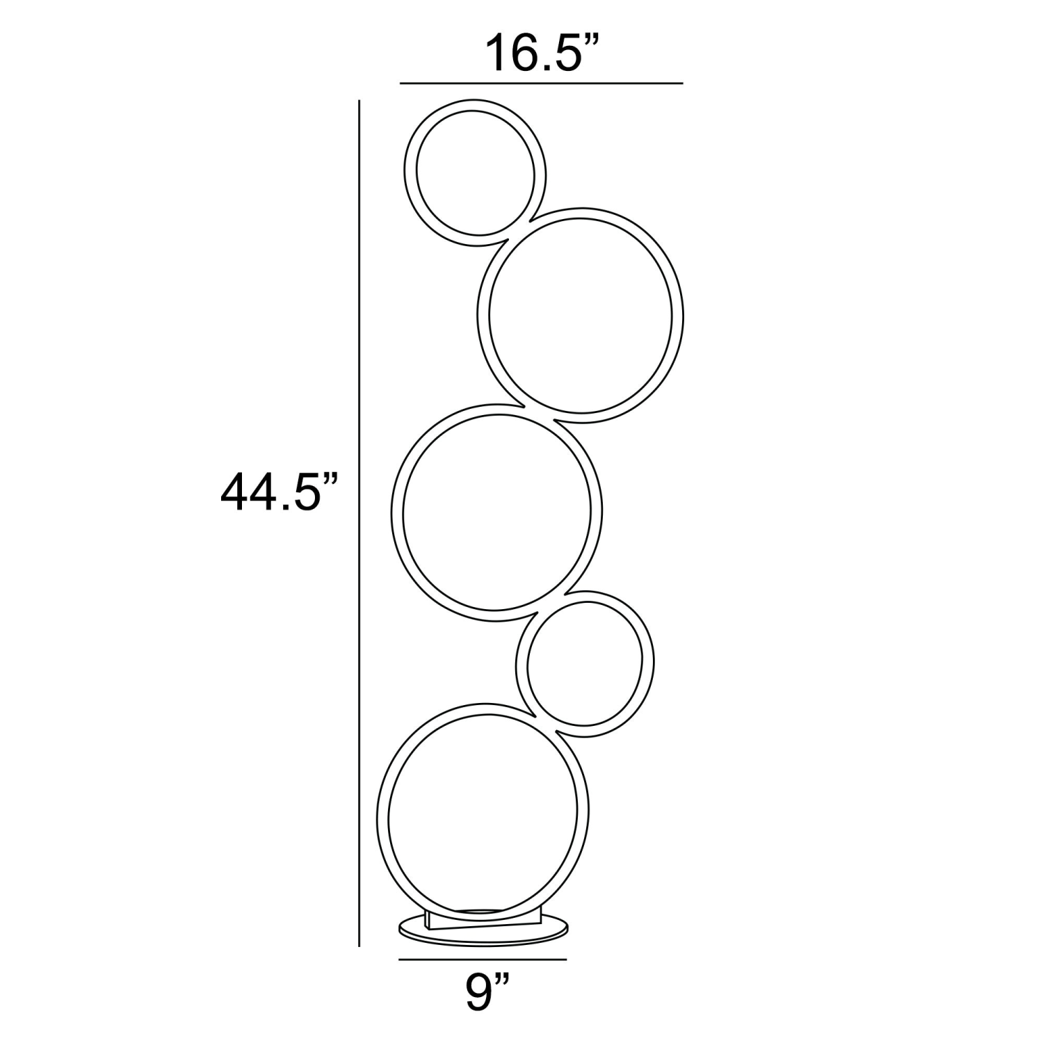 Fedora Floor Lamp Measurements