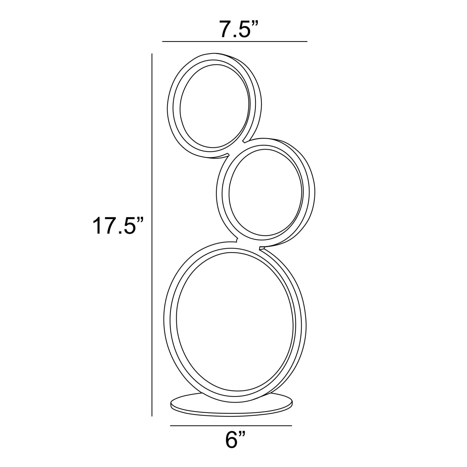 Fedora Table Lamp Measurements