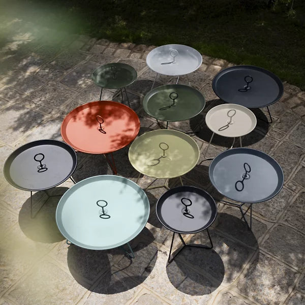 Eyelet small Tray Table in Pigeon Blue