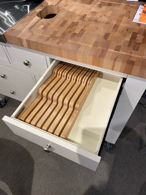 Gourmet multi-function Kitchen Island in Canvas White