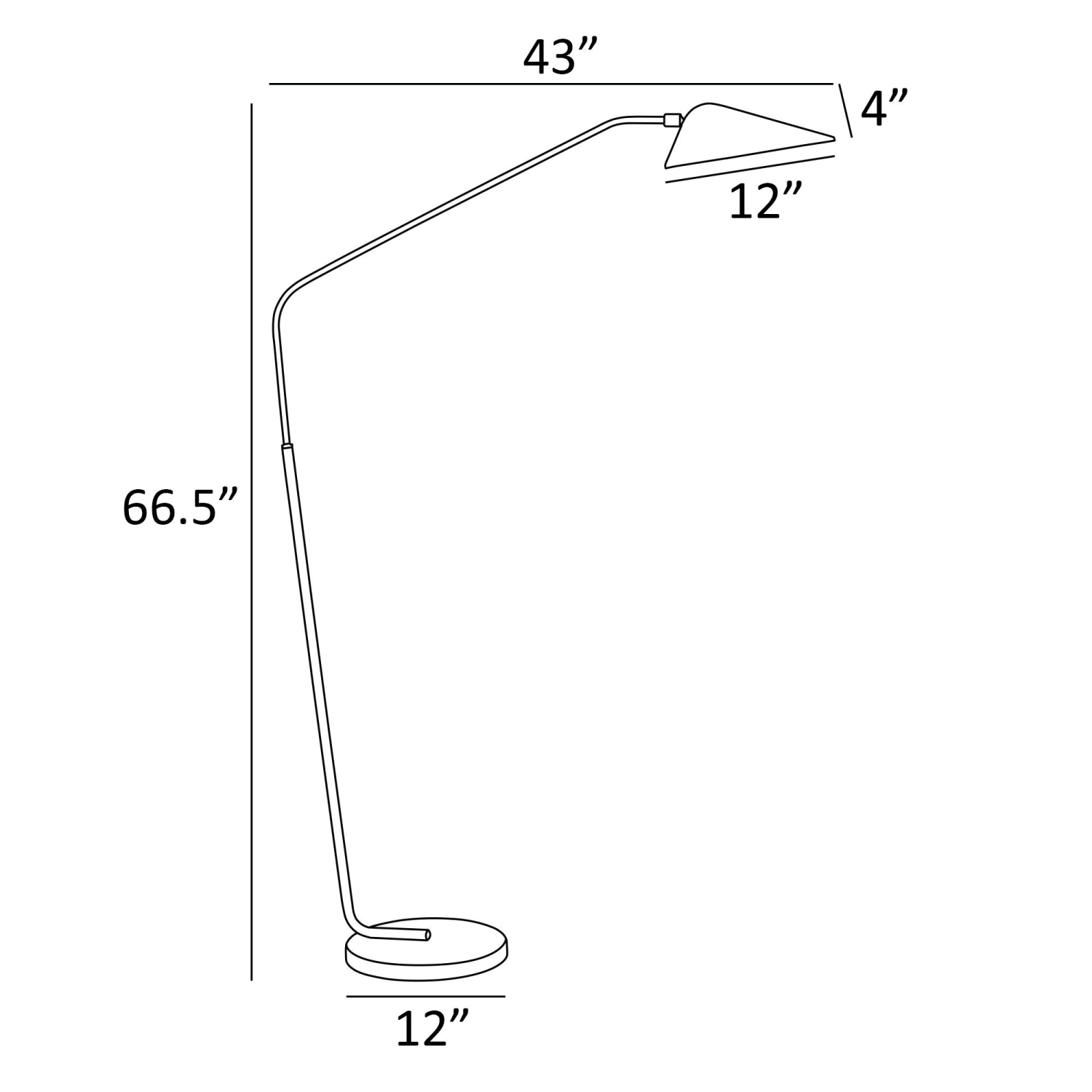 Jerome Floor Lamp Measurements