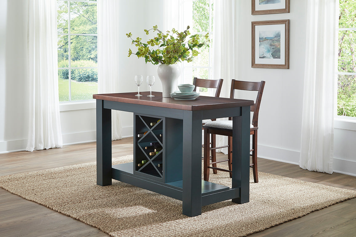 Kiawah Island w Wine Rack in latte & Naval