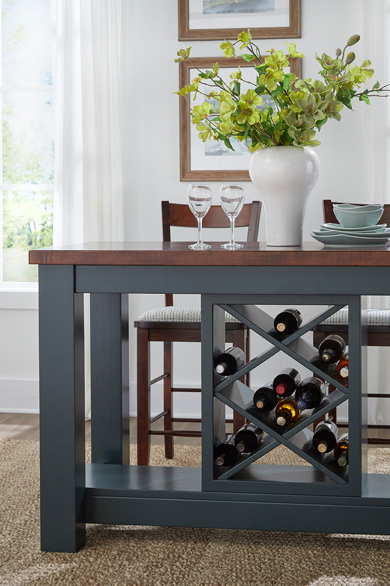 Kiawah Island w Wine Rack in latte & Naval