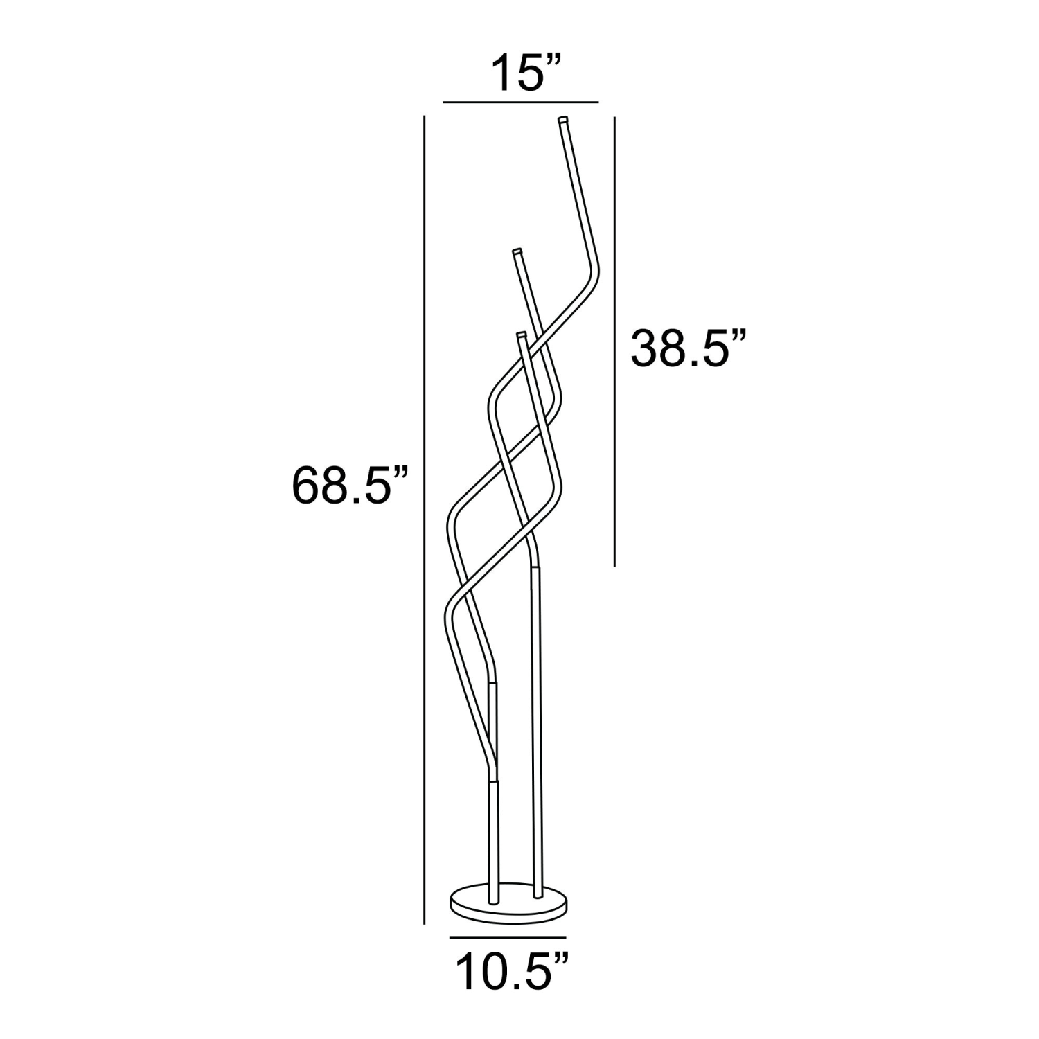 Kyler Floor Lamp Measurements