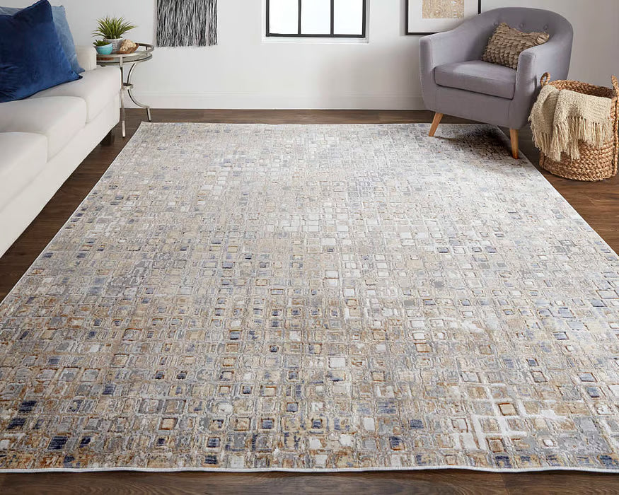 Laina 7'10" x 9'6" Area Rug in Beige grey