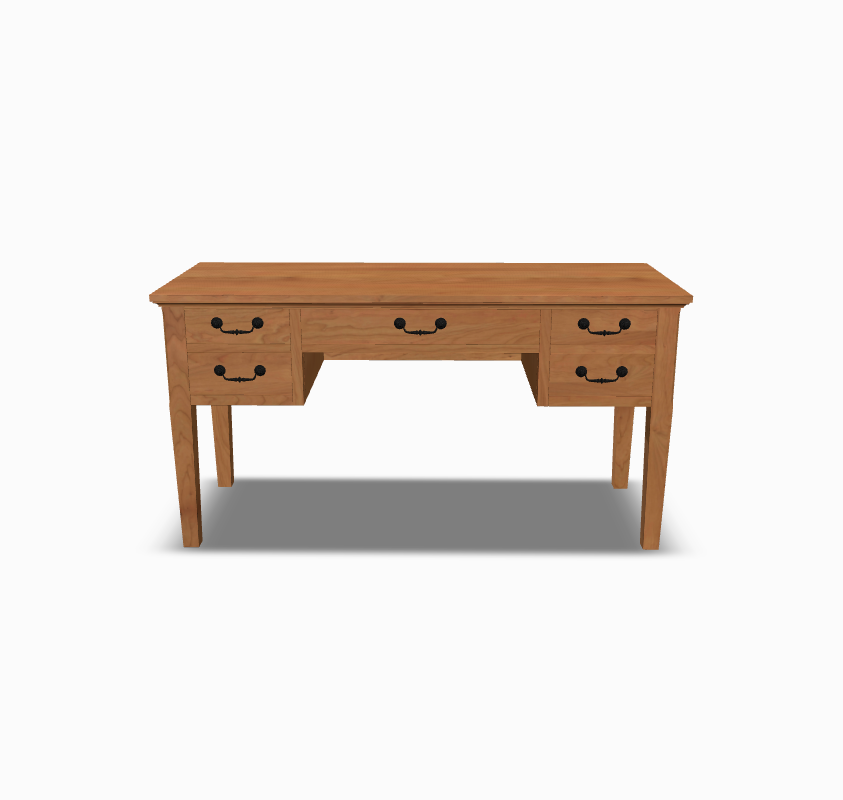 Long Meadow Writing Desk in Rustic Cherry Wood